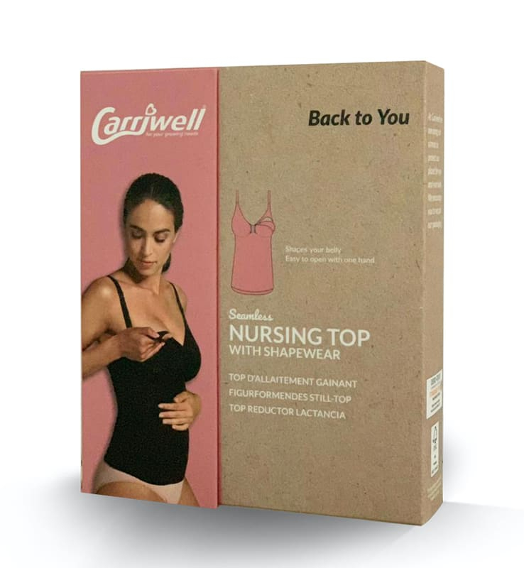 Top d'allaitement sans coutures Noir Carriwell Packaging