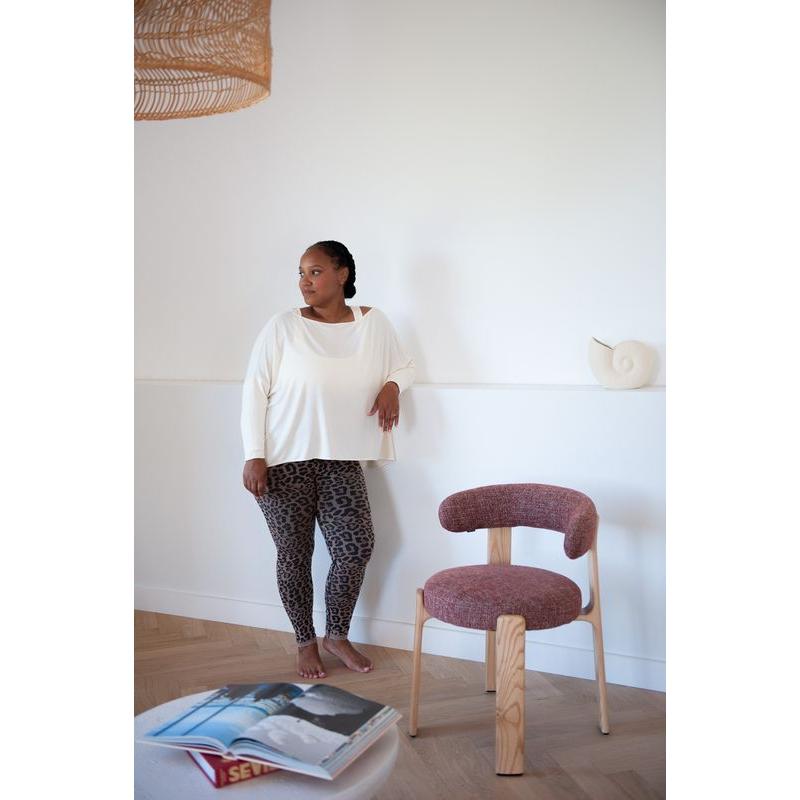 Top fluide à manches longues Ecru MAMA HANGS lifestyle 3