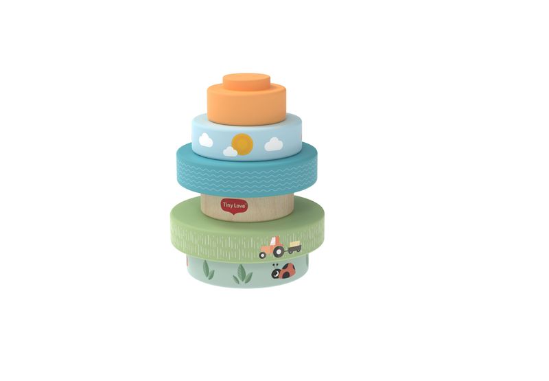 Tour à empiler en bois Farmers Tiny Love produit dans le désordre