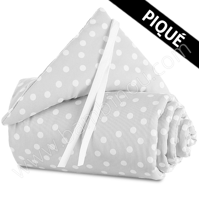 Tour de lit piqué Cododo Babybay enroulé avec bandeau