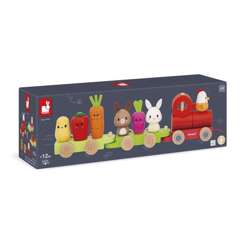 Train en bois Ferme Janod packaging