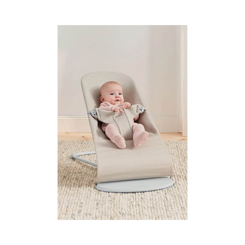 Transat Bliss Cadre Gris Clair Jersey 3D Beige Clair Babybjorn bébé