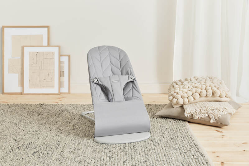Transat Bliss Tissé Matelassage Pétale Gris Clair Babybjorn lifestyle5
