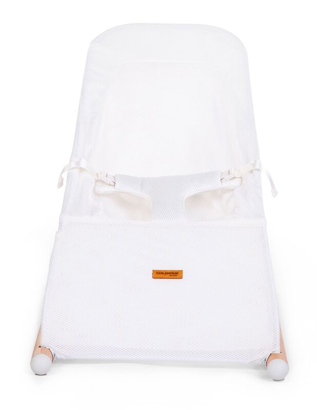 Transat Evolux Bouncer Naturel/Blanc Childhome Frontal