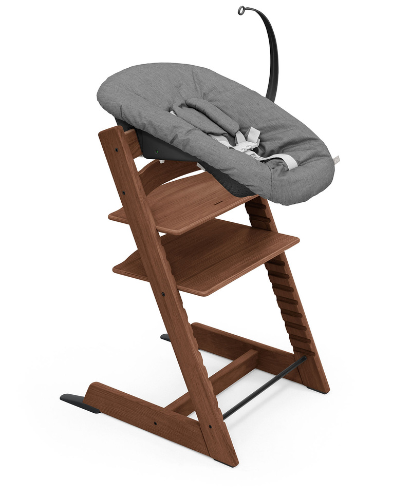 Chaise haute Tripp Trapp Hêtre + Newborn set + Baby Set V2 STOKKE newborn deep grey