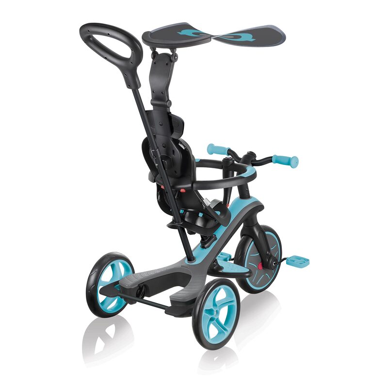 Tricycle évolutif explorer 4-en-1 Teal Turquoise Globber pousse