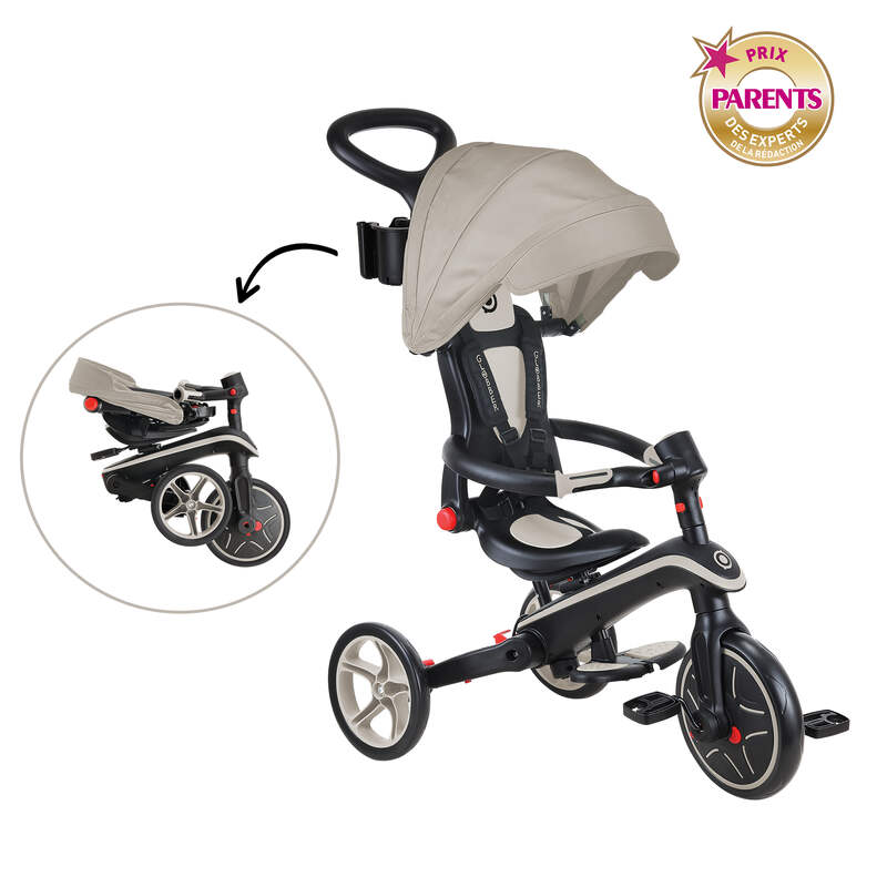 Tricycle évolutif et pliable explorer 4-en-1 Taupe Globber