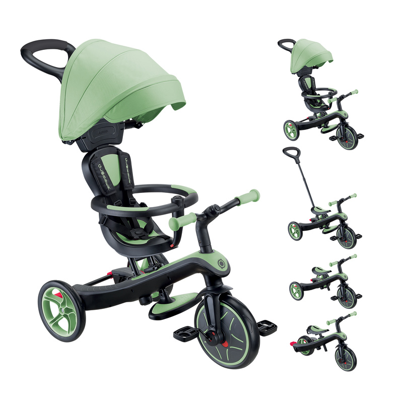 Tricycle évolutif Trike Explorer V2 4-en-1 sauge Globber différentes étapes