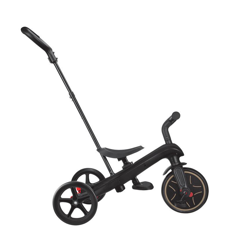 Tricycle évolutif Trike Explorer V3 4 in 1 GLOBBER de profil avec canne