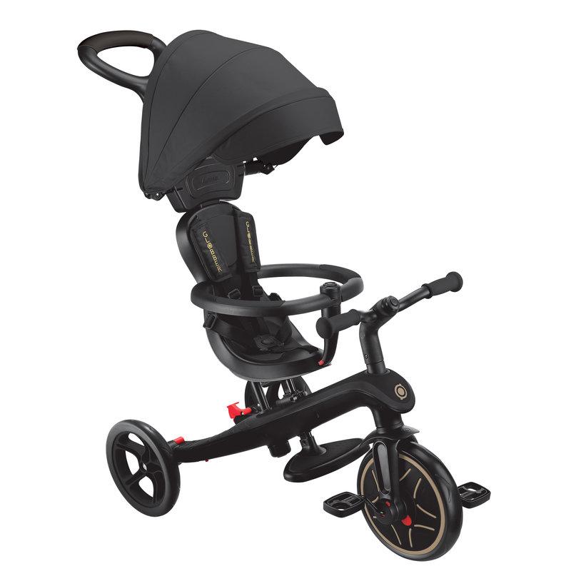 Tricycle évolutif Trike Explorer V3 4 in 1 GLOBBER de face avec canopy