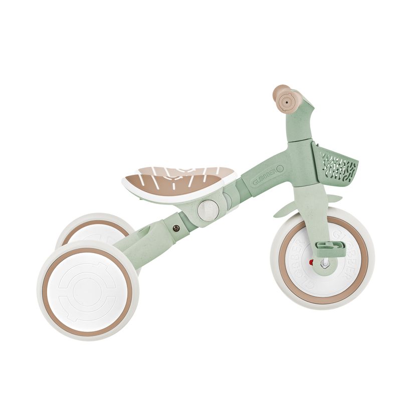 Tricycle Learning Trike Plus 3 in 1 évolutif Eco-Logic Sauge Globber étape 2 selle réglable
