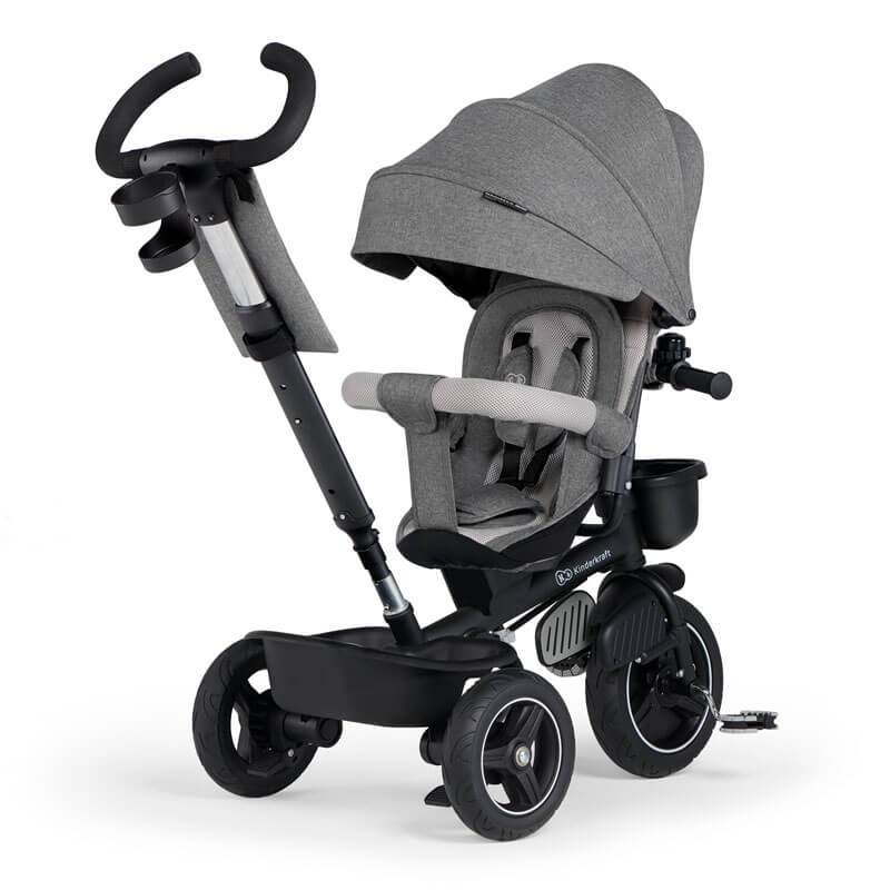 Tricycle Spinstep Gris Kinderkraft face parent