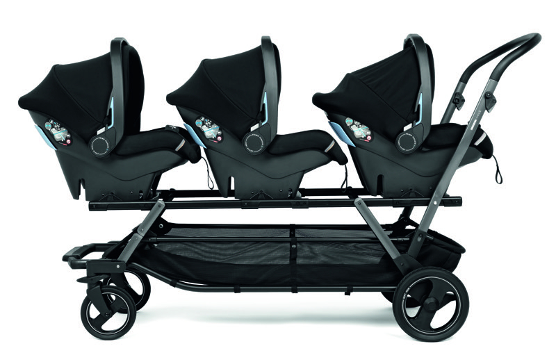 Poussette triplette Piroet pop up Luxe City Grey Peg Perego Coque