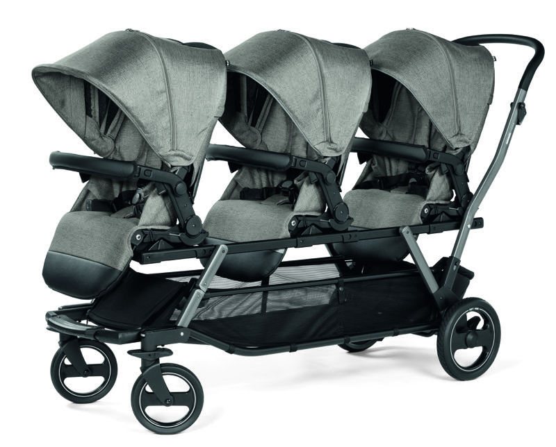 Poussette triplette Piroet pop up Luxe City Grey Peg Perego Assise