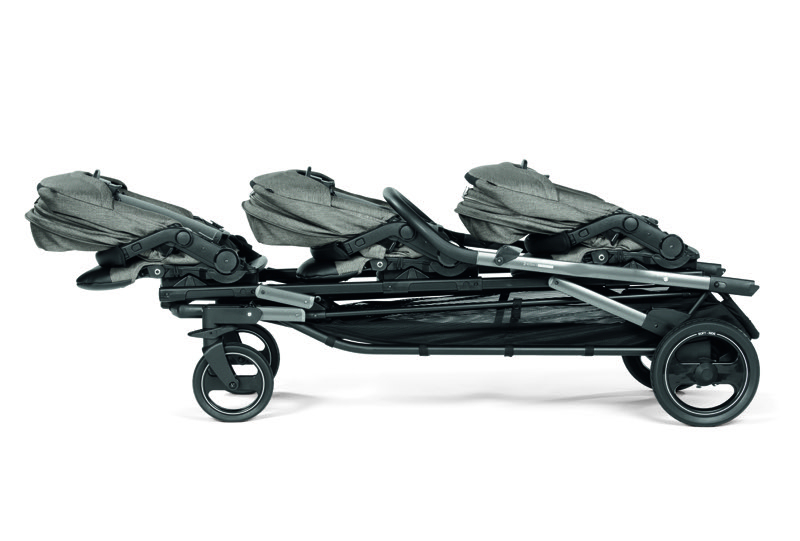 Poussette triplette Piroet pop up Luxe City Grey Peg Perego Plié