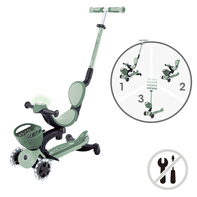 Trottinette évolutive GO UP Baby 360 Flash lights Globber vue globale