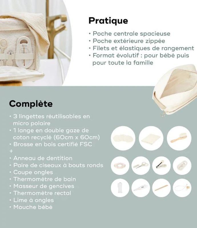 Trousse De Toilette Bebe Curl White Babymoov explications 2