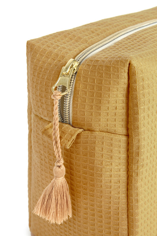 Trousse de toilette Diva Opera Camel Nobodinoz fermeture zoom