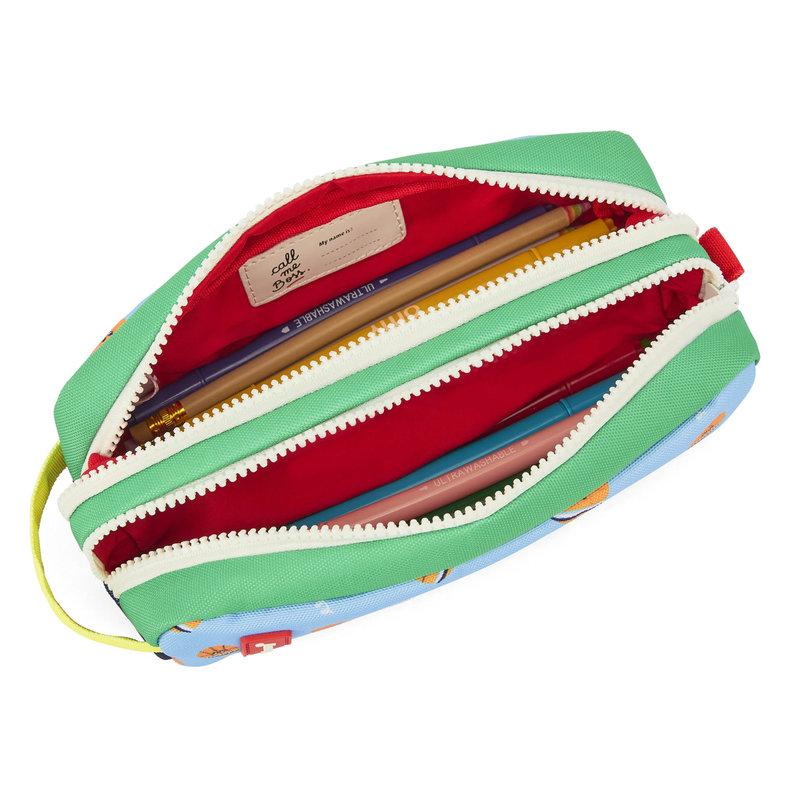 Trousse Imprimé Double Compartiment Bball Crew HELLO HOSSY ouverte