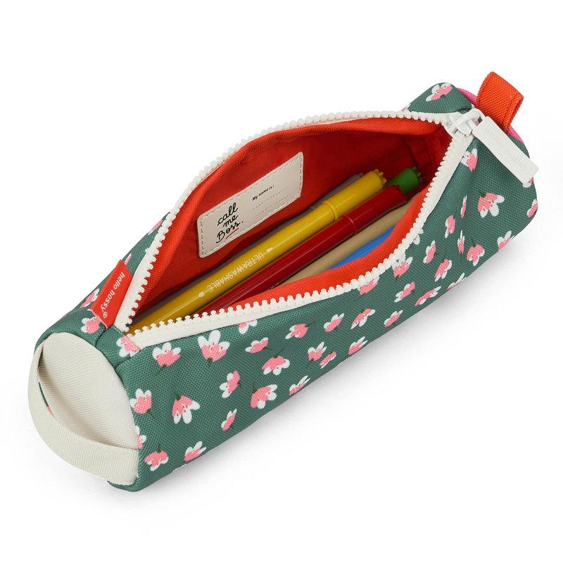 Trousse Imprimé Simple Compartiment Garden Joy HELLO HOSSY ouverte