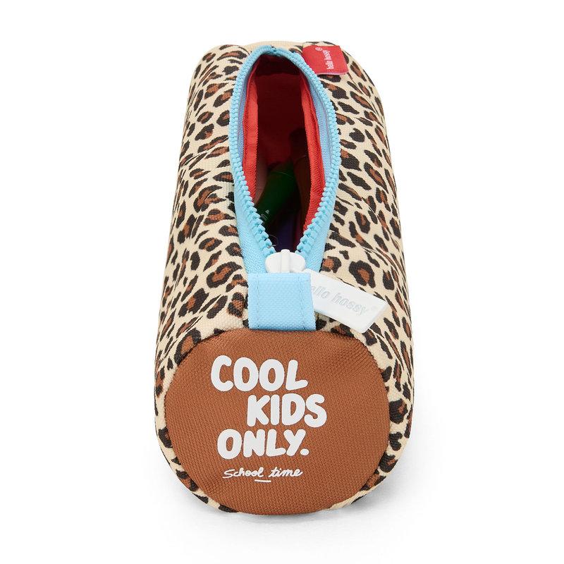 Trousse Imprimé Simple Compartiment Leopard HELLO HOSSY côté