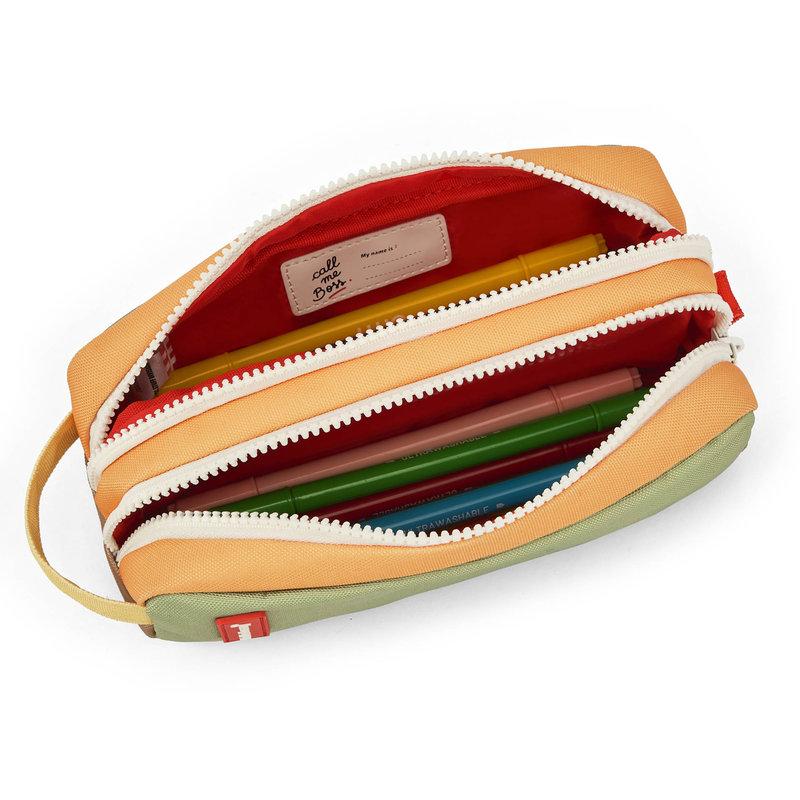 Trousse Minimaliste Double Compartiment Mini Safari HELLO HOSSY ouverte