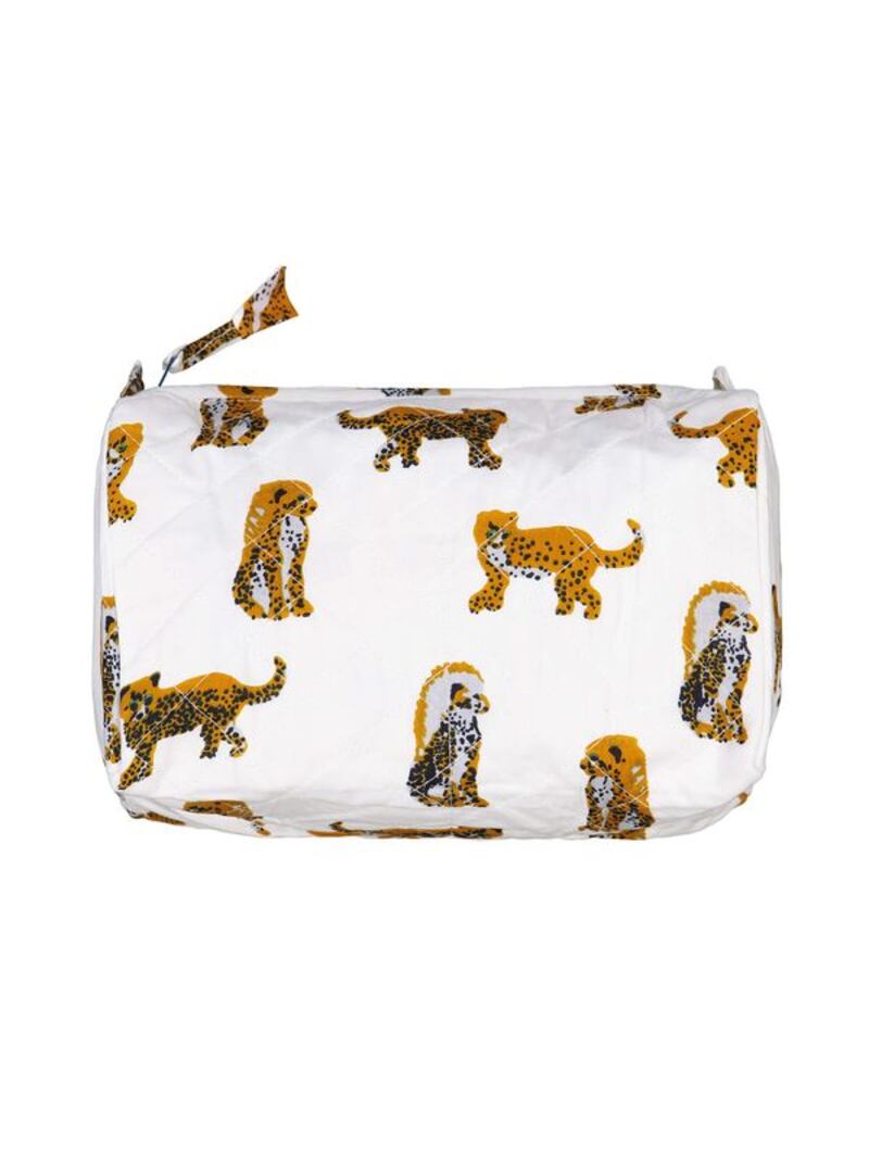 Trousse de toilette imprimée Grand format Le Petit Luvas Du Tertre yellow jaguar