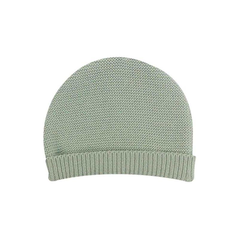 Trousseau naissance Brassière chaussons et bonnet Vert olive TROIS KILOS SEPT bonnet