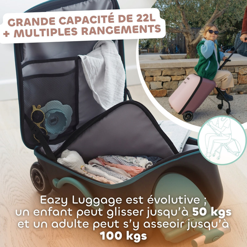 Valise avec assise de voyage Luggage Eazy Guimauve Beaba infos 1