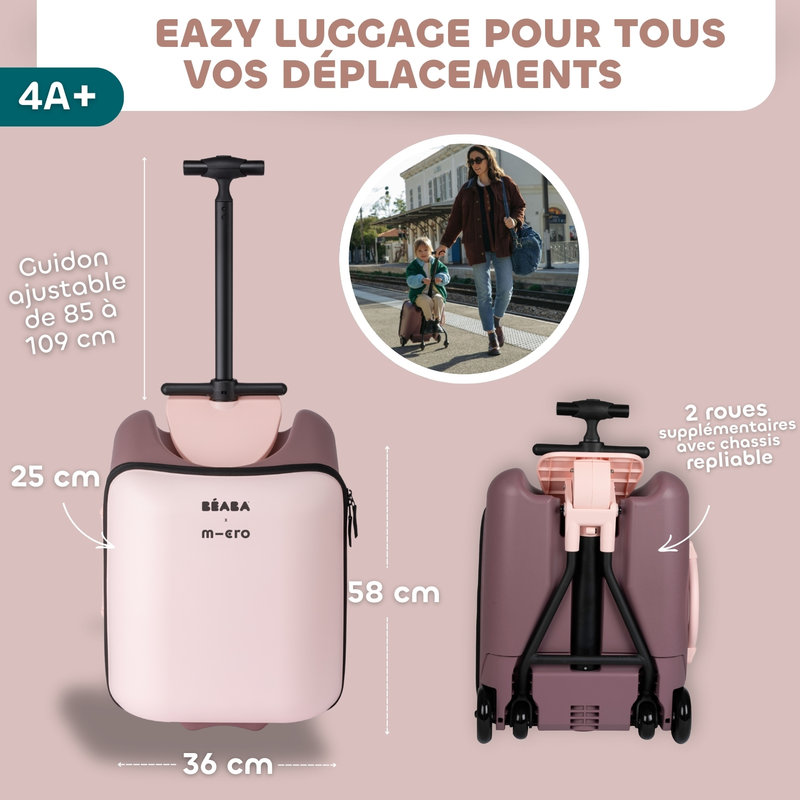 Valise avec assise de voyage Luggage Eazy Guimauve Beaba infos 2