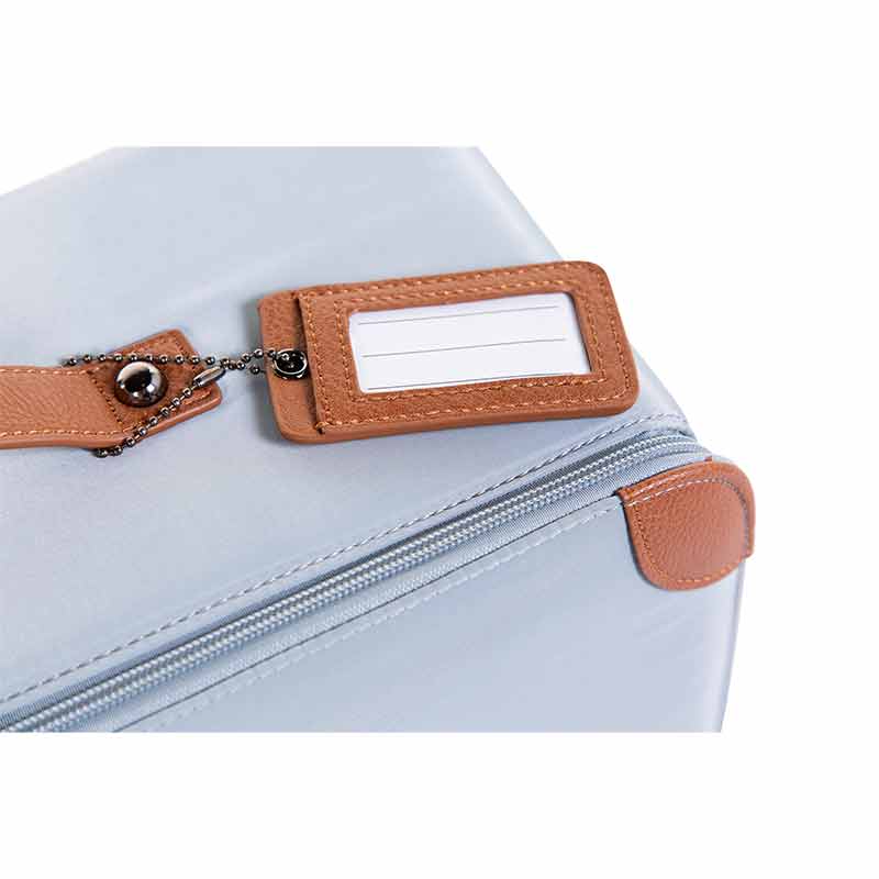 Valise Mini Traveller Gris Ecru Childhome étiquette