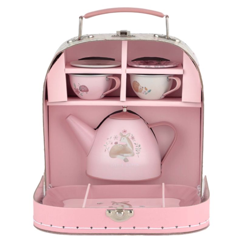 Valise service à thé Fairy Garden Little Dutch valise ouverte