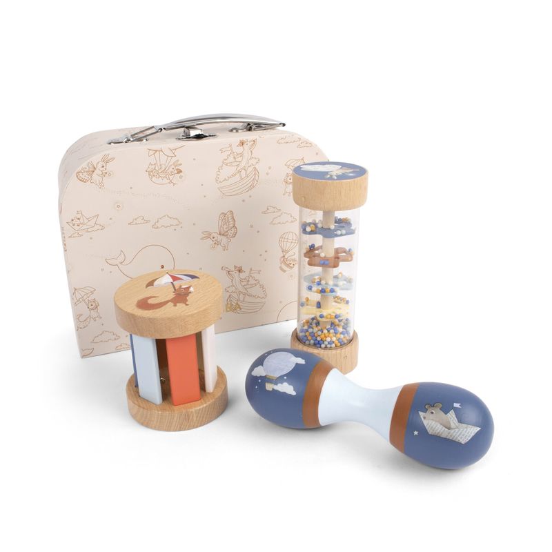 Valisette de jeu Mes premiers jouets sensoriel en bois Filibabba produit