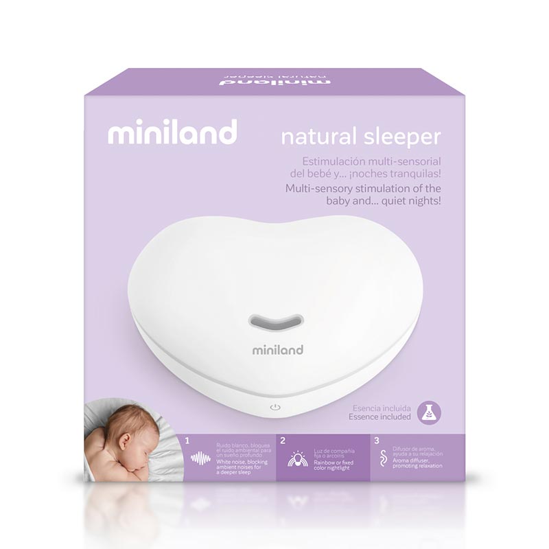 Veilleuse et diffuseur d'essences Natural Sleeper Miniland Packaging