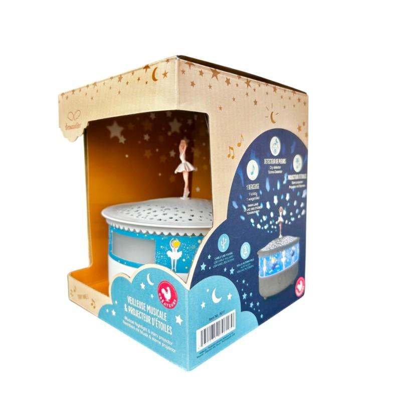 Veilleuse Projecteur d'Etoiles Ballerine TROUSSELIER packaging côté