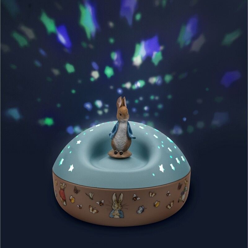 Veilleuse - Projecteur d'Etoiles Musical Peter Rabbit© 12 Cm - piles incluses Trousselier projection