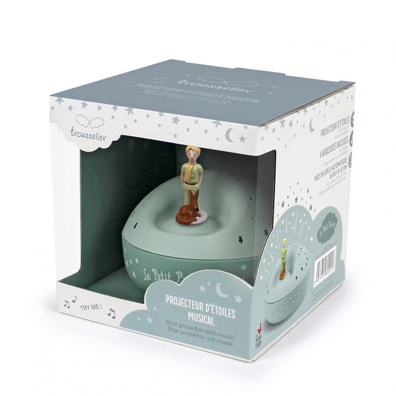 Veilleuse - Projecteur d'Etoiles Musical le Petit Prince© - piles incluses Trousselier package