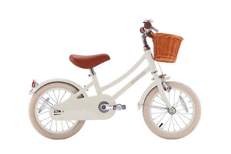 Vélo Classic Vintage 14 pouces Cream Banwood de côté sans roulette