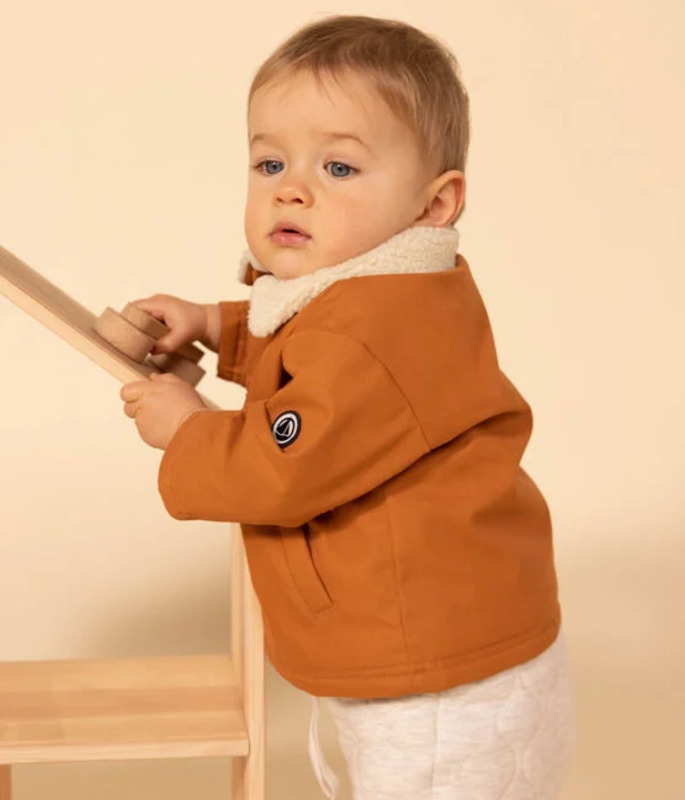 Veste courte doublée sherpa Ecureuil Petit Bateau zoom