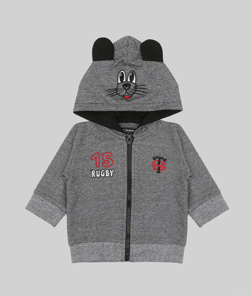 Veste Hoodie bébé Stade Toulousain Cute Stade Toulousain Produit face