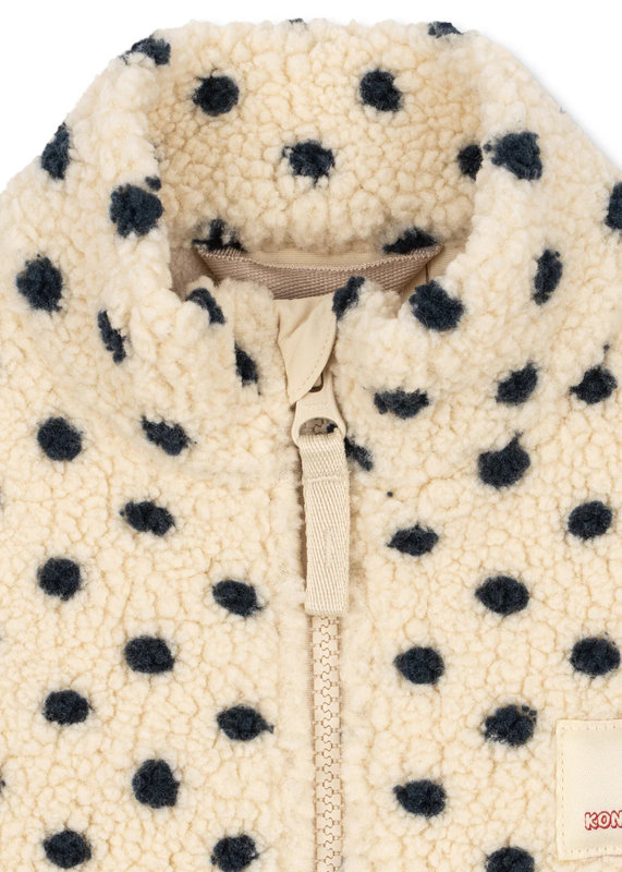 Veste sans manches Jody Teddy Grs Dot Lumiere Konges Slojd fermeture