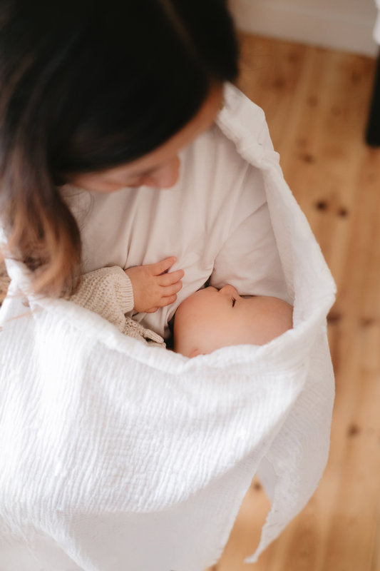 Voile d'allaitement Coton Blanc TINEO lifestyle 2