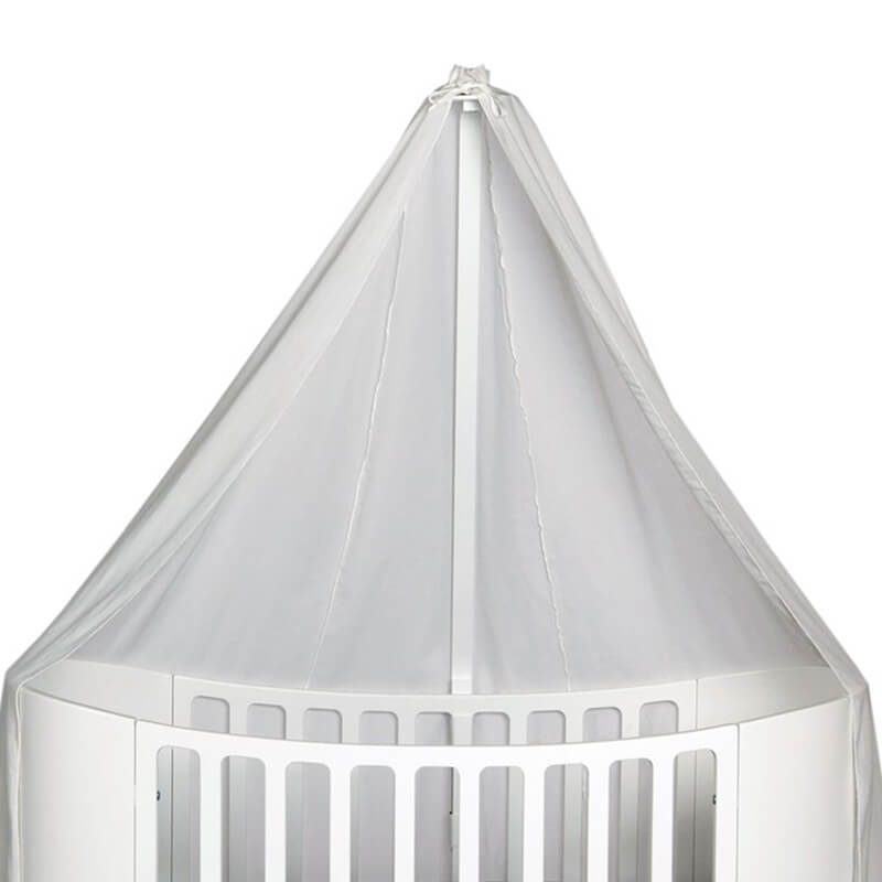 Voile de lit pour lit bébé évolutif Leander Classic Blanc face