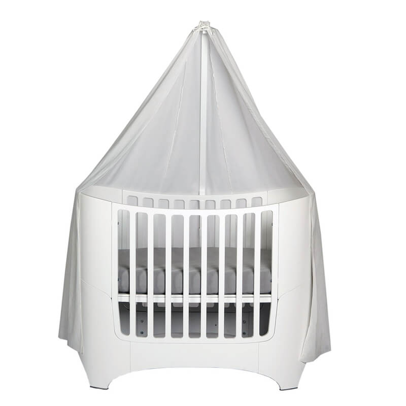 Voile de lit pour lit bébé évolutif Leander Classic Blanc face