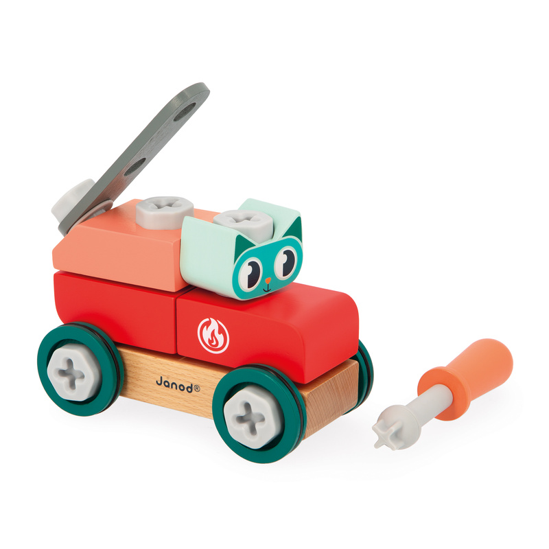 Voiture à Bricoler Brico'Kids Chat JANOD face