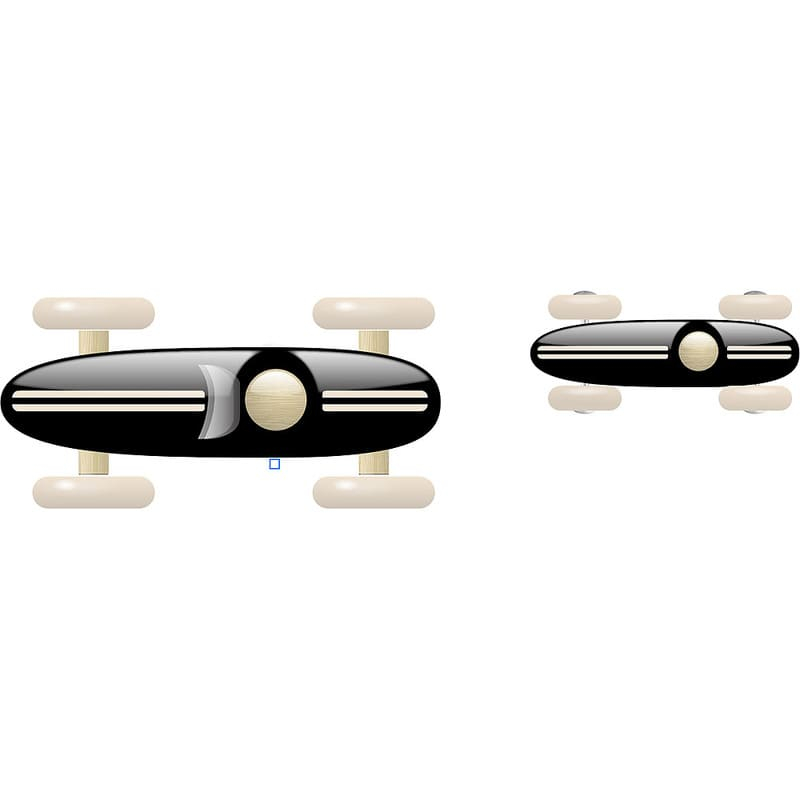 Voiture Grand Prix Vintage MM Noire Vilac Haut