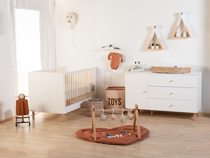 Lit Evolutif Wonder White 70x140 cm Blanc et Pieds naturels Childhome lifestyle