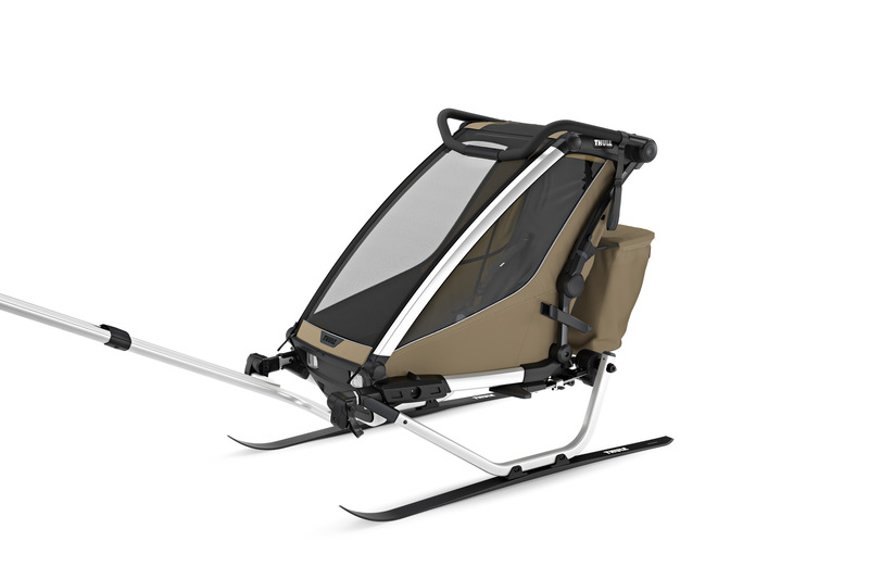 XC Ski Kit pour Chariot Thule simple beige zoom