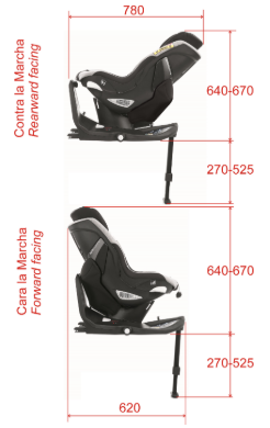 Dimensions siège-auto iKonic Dimensions siège-auto iKonic